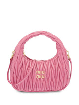 Miu Miu Bolsa Hobo Rosa Mini