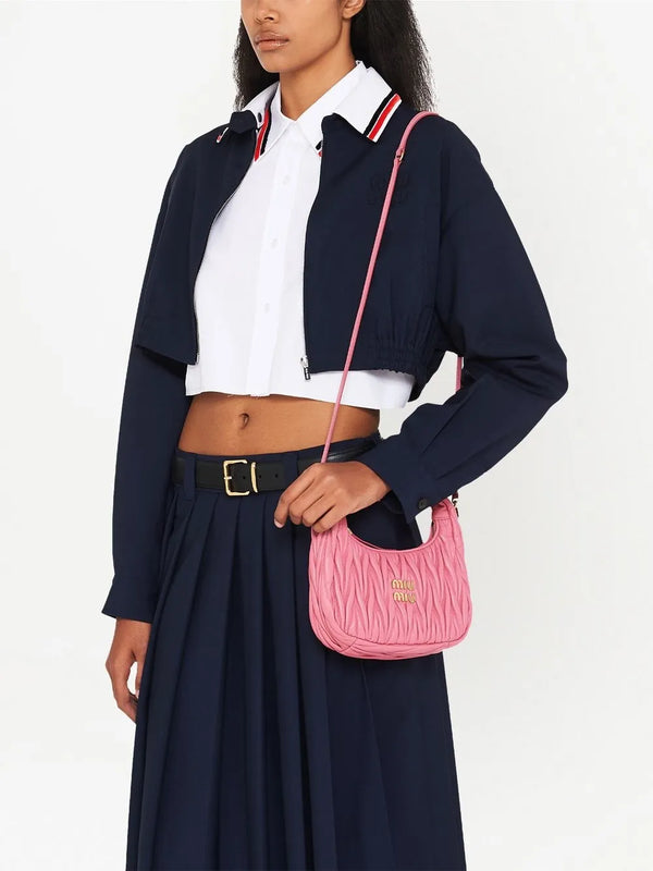 Miu Miu Bolsa Hobo Rosa Mini
