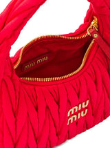 Miu Miu Bolsa Wander Mini Vermelho Cetim