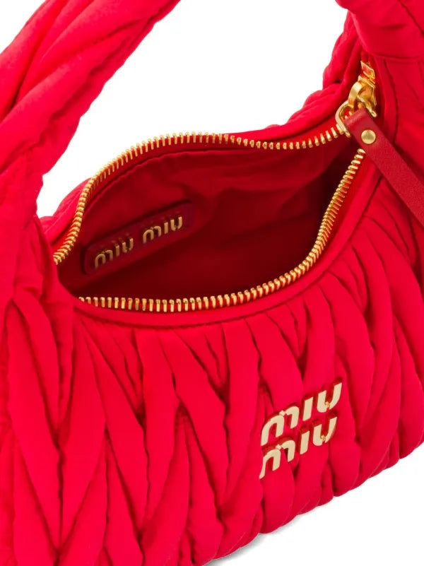 Miu Miu Bolsa Wander Mini Vermelho Cetim