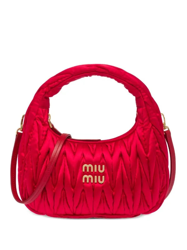 Miu Miu Bolsa Wander Mini Vermelho Cetim