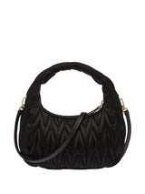 Bolsa Miu Miu Mini Matelassê de Cetim Preto
