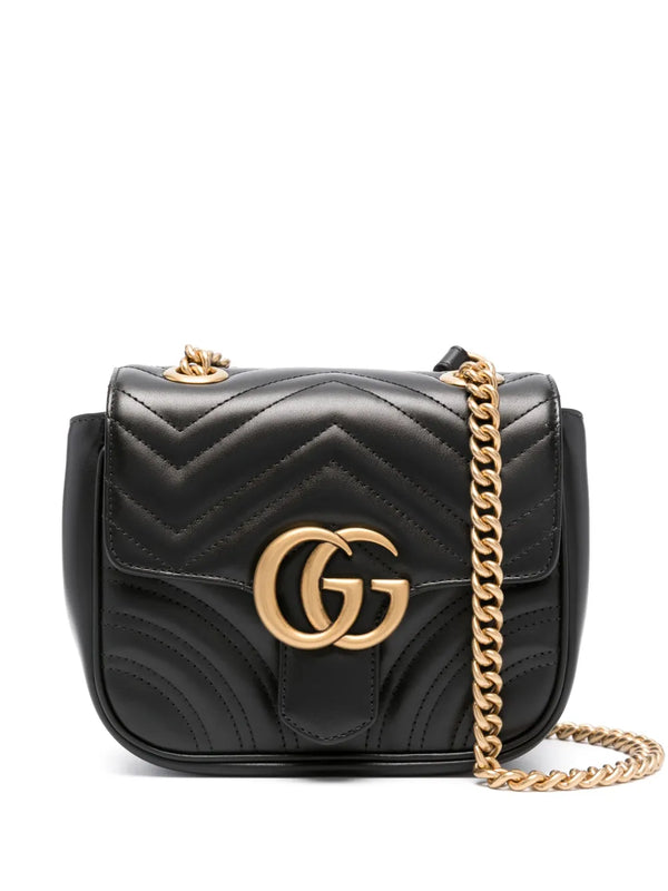 Bolsa de Ombro Gucci Mini GG Marmont Preto
