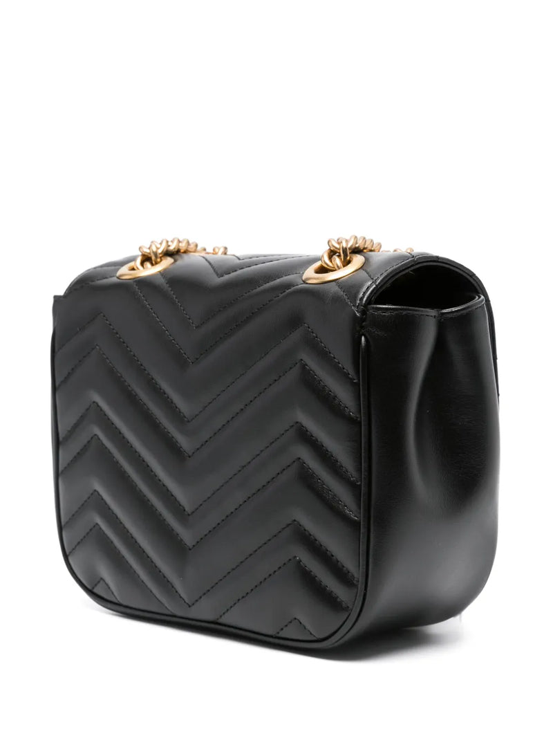 Bolsa de Ombro Gucci Mini GG Marmont Preto
