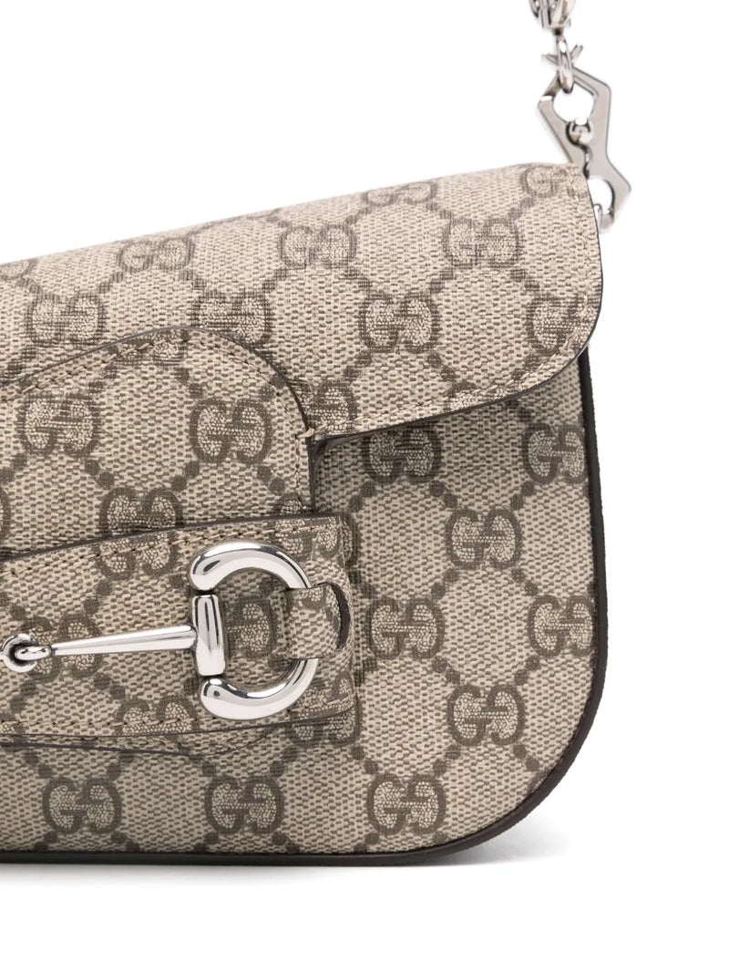 Bolsa de Ombro Gucci Horsebit 1955 Neutro