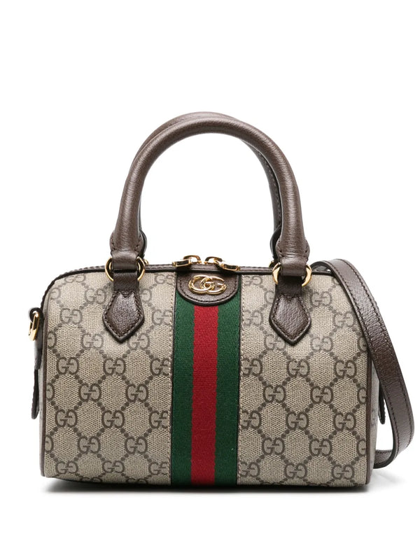 Bolsa Tote Ophidia Mini Gucci Marrom