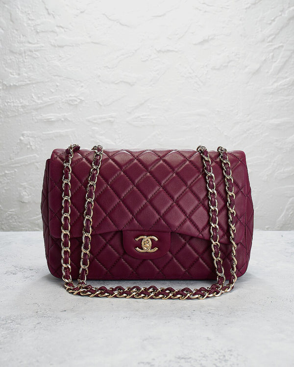Chanel Púrpura Bolsa de ombro