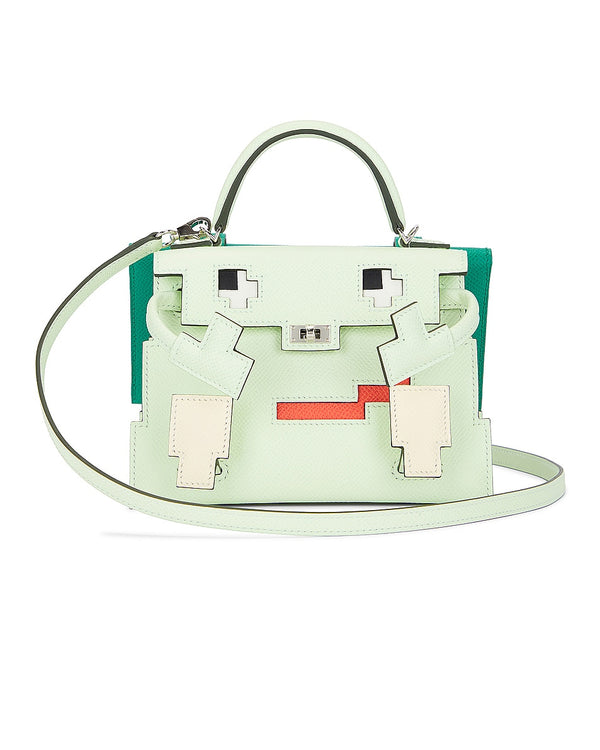 Bolsa Hermes Epsom Quelle Idole Picto Kelly Doll