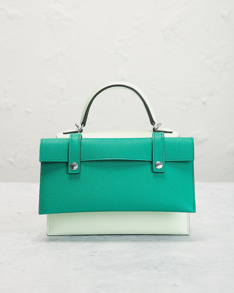 Bolsa Hermes Epsom Quelle Idole Picto Kelly Doll