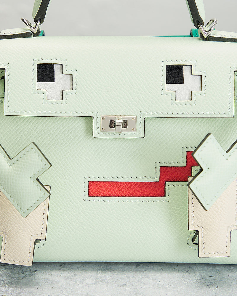 Bolsa Hermes Epsom Quelle Idole Picto Kelly Doll