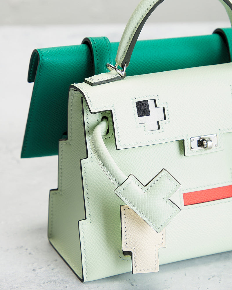 Bolsa Hermes Epsom Quelle Idole Picto Kelly Doll