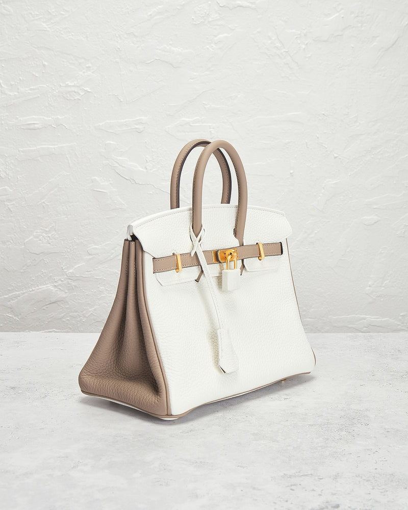 Bolsa Birkin 25 de couro branco