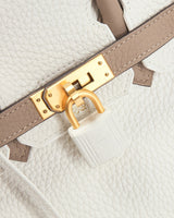 Bolsa Birkin 25 de couro branco