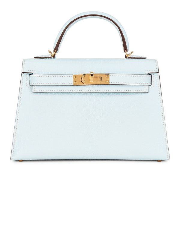 Bolsa Hermes Chevre Mysore Kelly Sellier 20 Azul