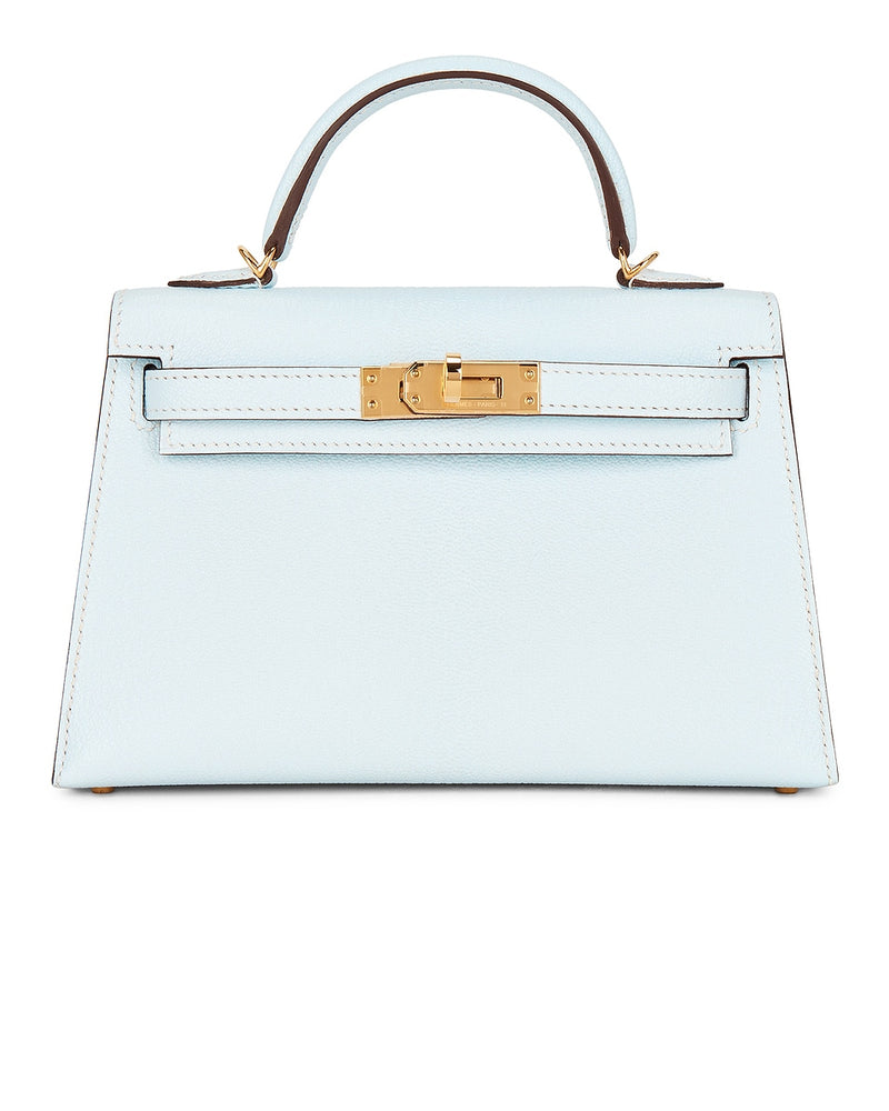 Bolsa Hermes Chevre Mysore Kelly Sellier 20 Azul