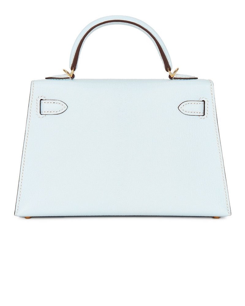 Bolsa Hermes Chevre Mysore Kelly Sellier 20 Azul