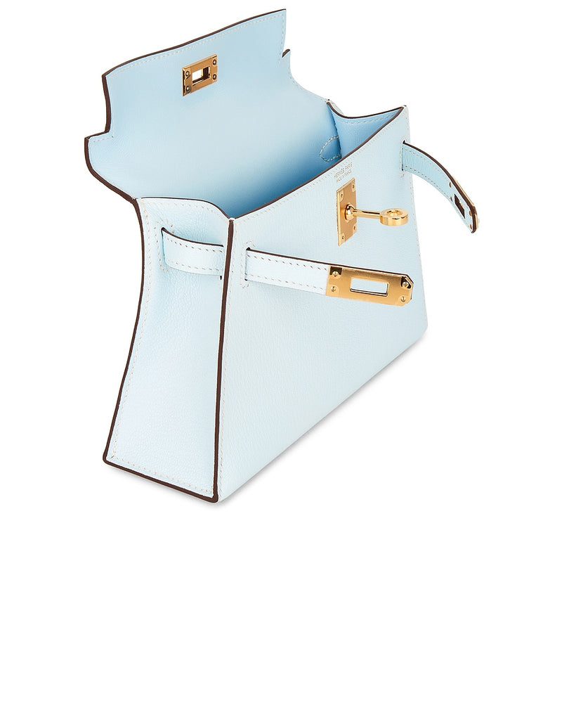 Bolsa Hermes Chevre Mysore Kelly Sellier 20 Azul