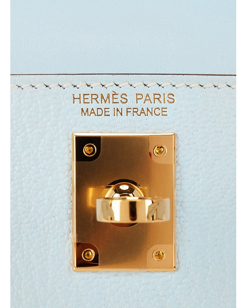 Bolsa Hermes Chevre Mysore Kelly Sellier 20 Azul