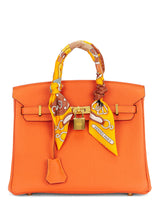 Bolsa Hermes Togo Birkin 25 Laranja