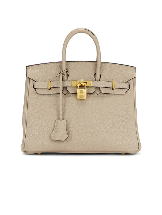 Bolsa Hermes Togo Birkin 25 Gris Perle