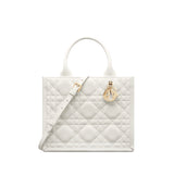 Bolsa Dior Book Tote Pequena Couro de Vitelo Macrocannage