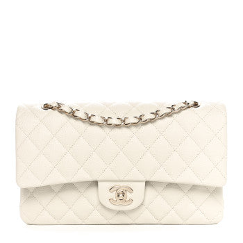 Bolsa Chanel Caviar Quilted Média Branca